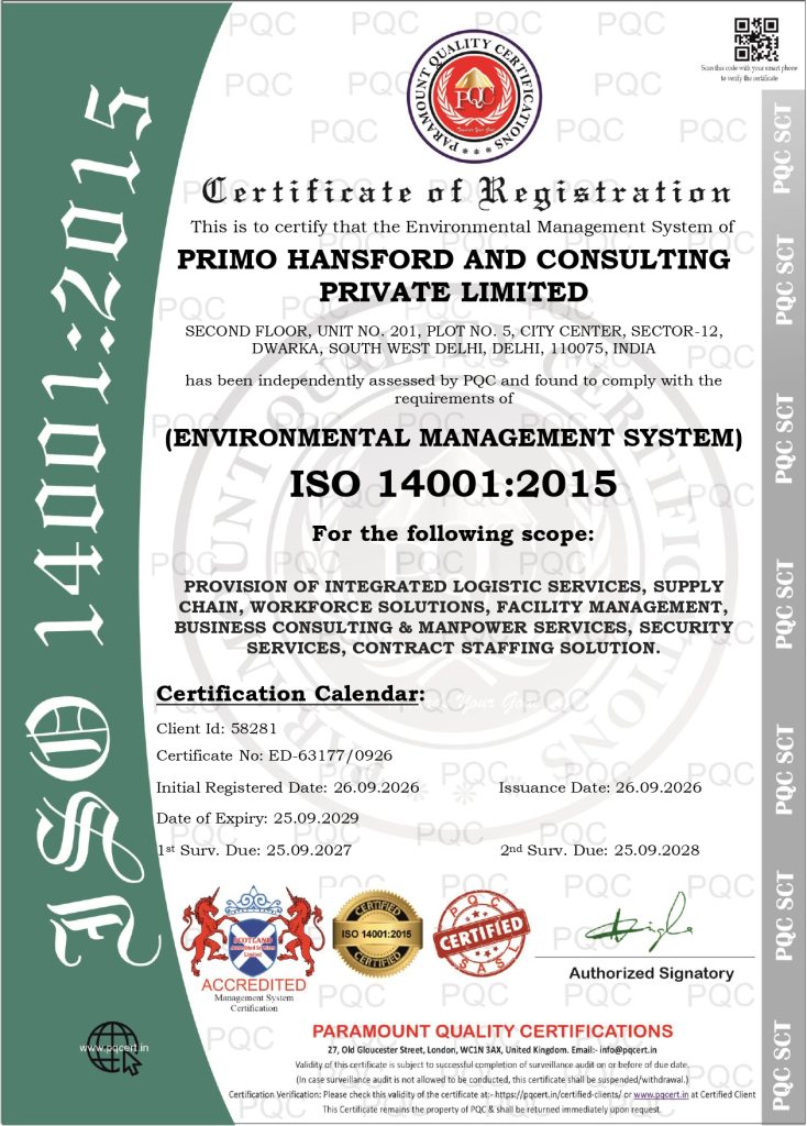 PRIMO HANSFORD AND CONSULTING_14001_PQC