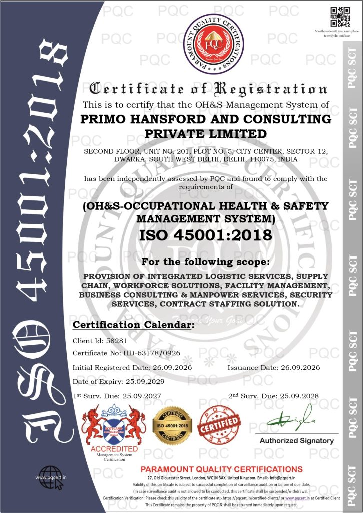 PRIMO HANSFORD AND CONSULTING_45001_PQC